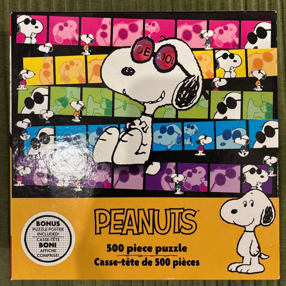 Peanuts Snoopy Joe Cool 500 Pc Jigsaw Puzzle